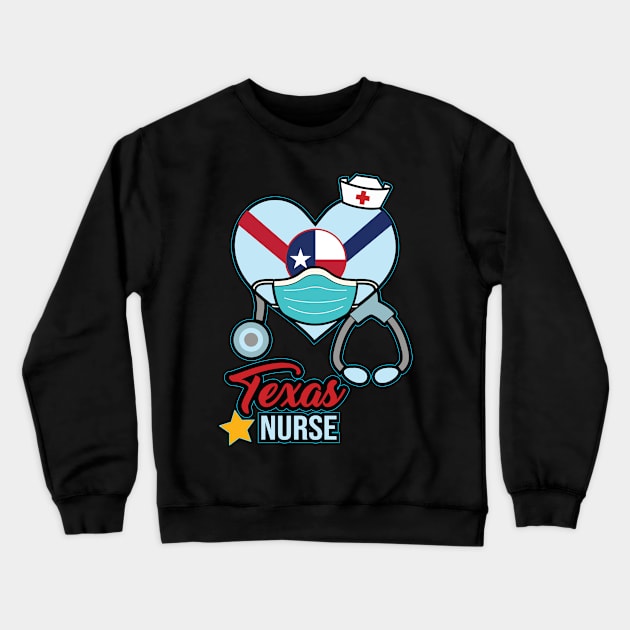 Texas Nurse  - Love RN LPN CNA State Nursing Gift Crewneck Sweatshirt by ScottsRed